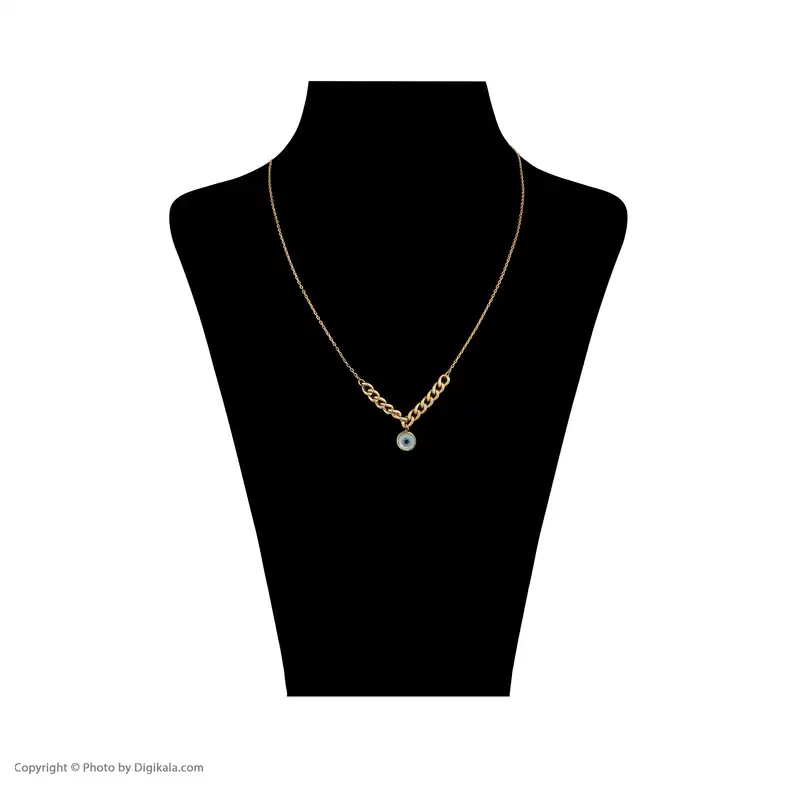 گردنبند طلا 18 عیار زنانه مایا ماهک مدل MM1538 طرح چشم نظر و کارتیه