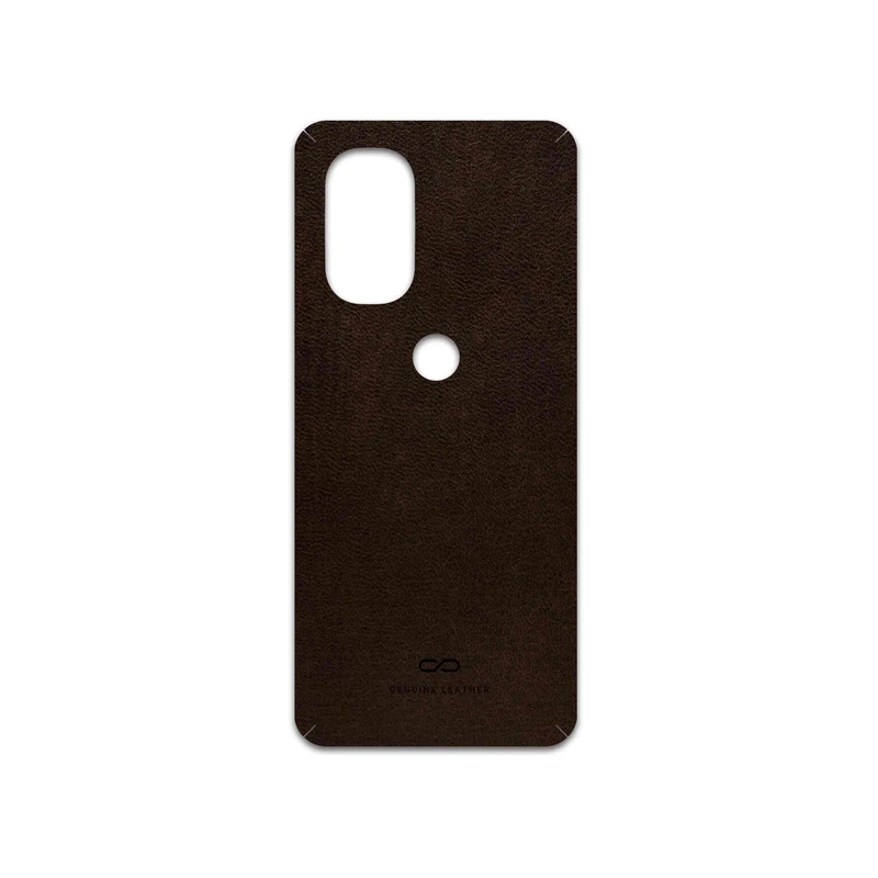 برچسب پوششی ماهوت مدل Dark-Brown-Leather مناسب برای گوشی موبایل موتورولا Moto G51 5G