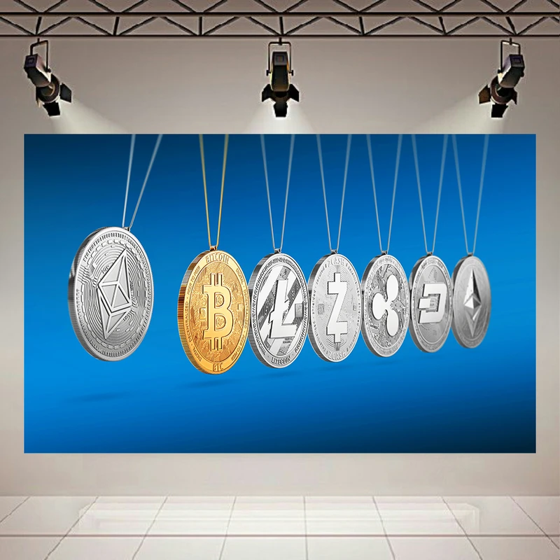تابلو بوم طرح بیت کوین مدل آونگ کد AR6680
