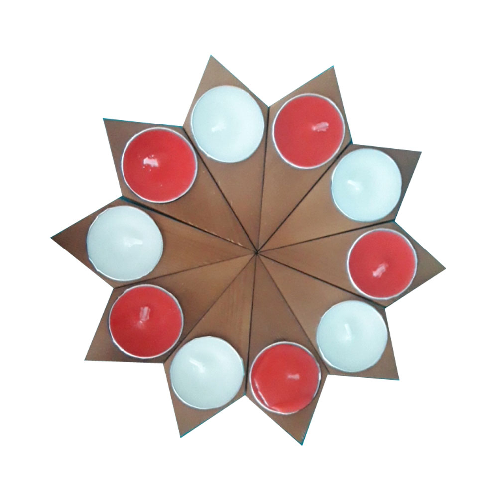 جاشمعی چوبی مدل شمسه