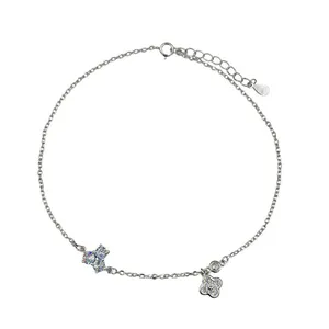 پابند نقره زنانه مدل ZF-FLOWER