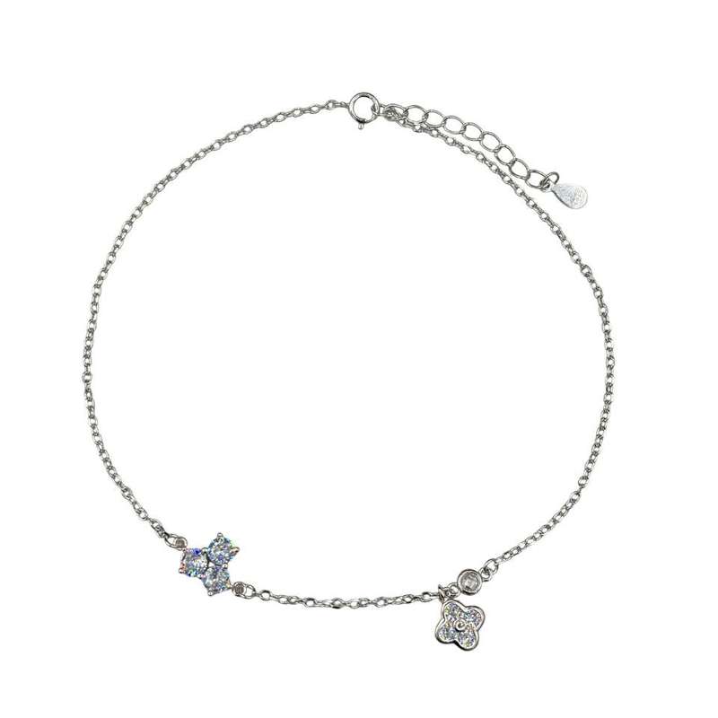 پابند نقره زنانه مدل ZF-FLOWER