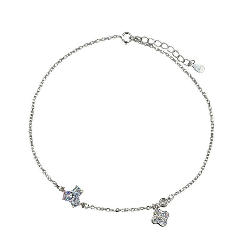 پابند نقره زنانه مدل ZF-FLOWER