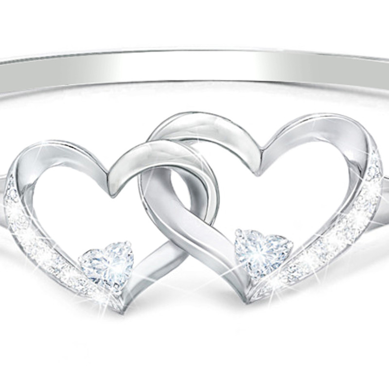 انگشتر دخترانه مدل قلب دوتایی کد F484 انگشتر دخترانه مدل قلب دوتایی کد F484