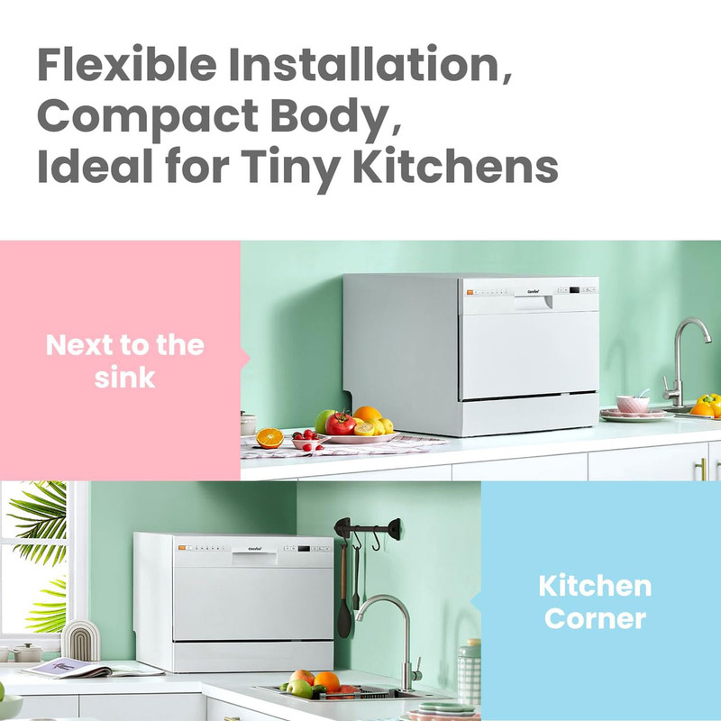 ماشین ظرفشویی 6 نفره کامفی مدل CTD-602-W