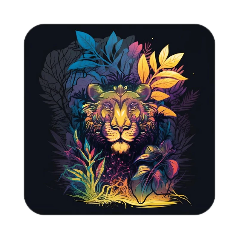 زیر لیوانی کاکتی طرح حیوانات رنگی مدل mp26862