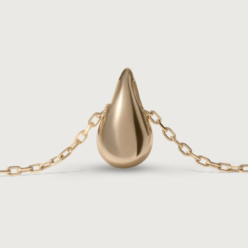 آویز گردنبند طلا 18 عیار زنانه تاج مدل قطره