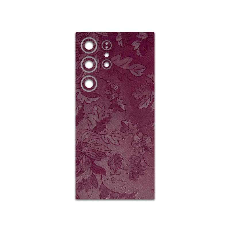 برچسب پوششی ماهوت مدل Red-Wildflower مناسب برای گوشی موبایل سامسونگ Galaxy S24 Ultra