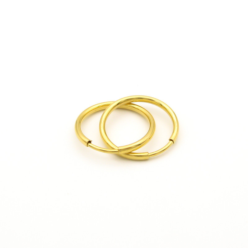 گوشواره طلا 18 عیار زنانه مدل حلقه ای - 2