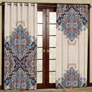    پرده مدل طرح دار مخمل پانچی کد r سایز 140x280 سانتی متر