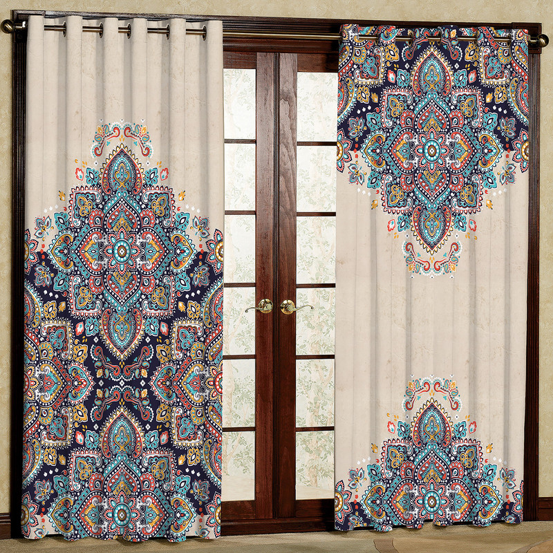  پرده مدل طرح دار مخمل پانچی کد r سایز 140x280 سانتی متر
