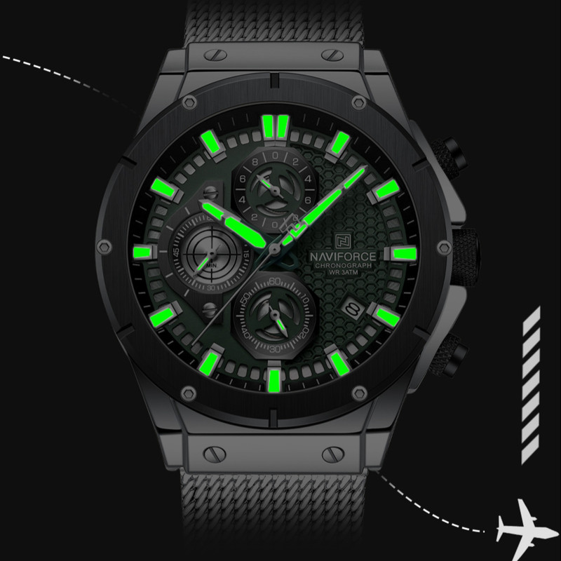 ساعت مچی عقربه‌ای مردانه نیوی فورس مدل NF8027-SGN