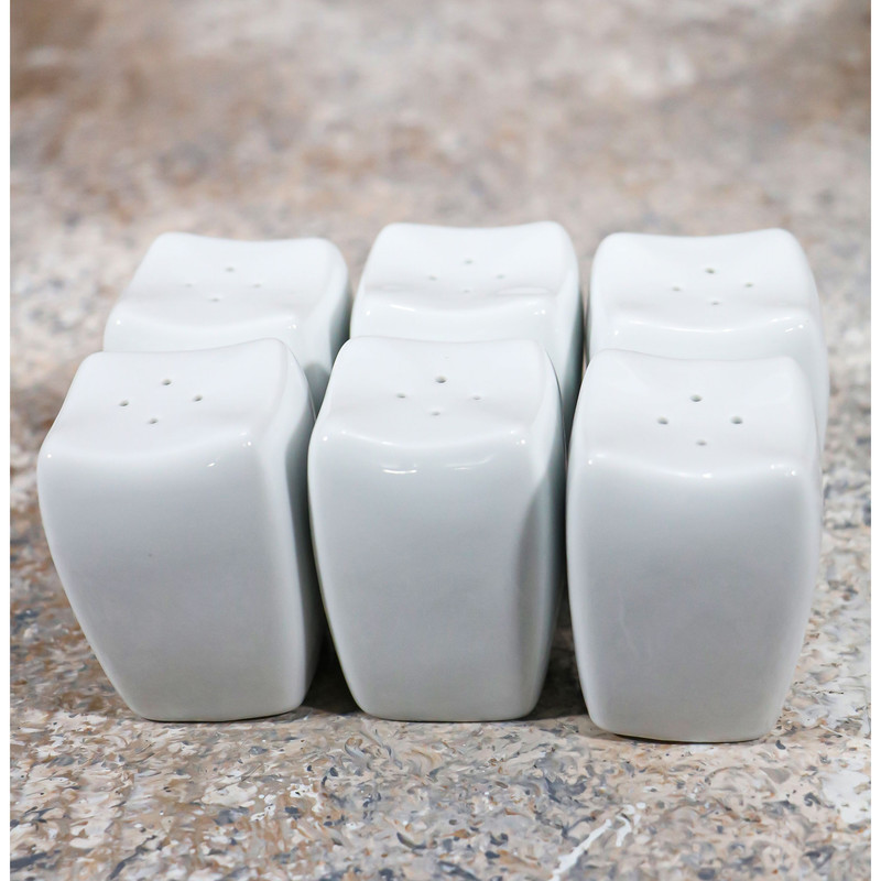 نمک پاش چینی مدل سفید بسته 6 عددی