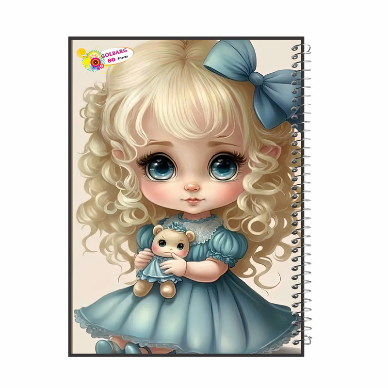 دفتر مشق 80 برگ گلبرگ مدل دخترانه کد 10055