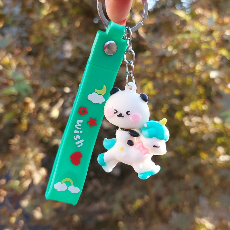 جاکلیدی دخترانه مدل پاندا سوار بر یونیکورن پرنده