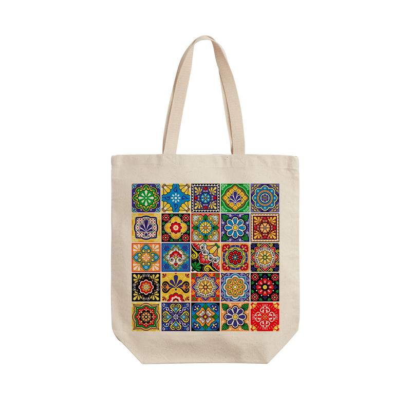 ساک خرید ترمه طراحان ایده مدل پارچه چهل تکه کد cfp1620 - L