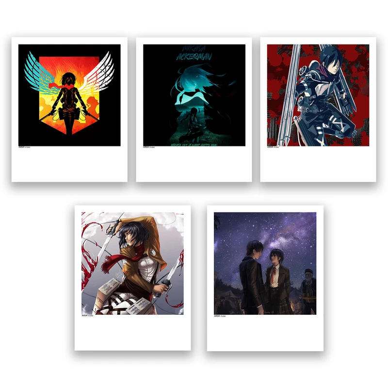 آویز تزیینی عرش مدل انیمه اتک آن تایتان Attack on Titan کد Asa010 مجموعه 5عددی