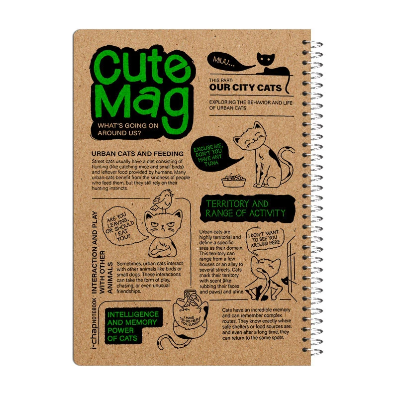 دفتر یادداشت 80 برگ آی چاپ مدل کیوت مگ طرح پیشی کد cm01