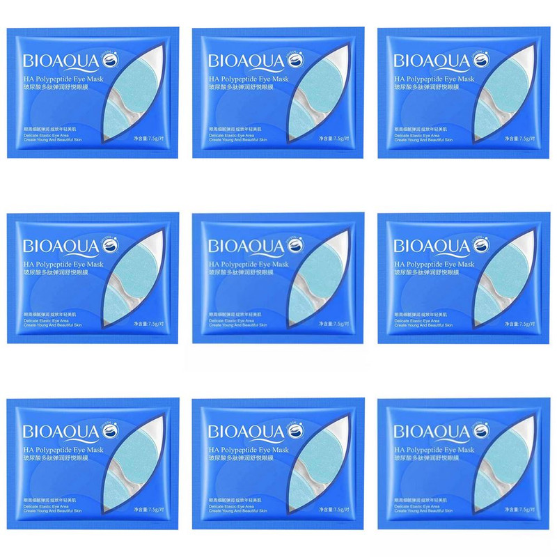 ماسک زیر چشم بایو آکوا مدل HA Polypeptide وزن 7.5 گرم بسته 9 عددی ماسک زیر چشم بایو آکوا مدل HA Polypeptide وزن 7.5 گرم بسته 9 عددی