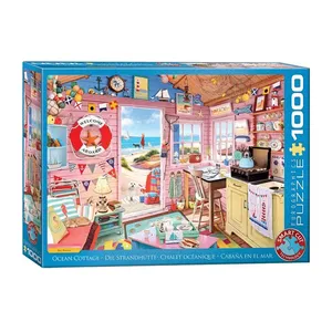 پازل 1000 تکه یوروگرافیکس پازلز مدل 6000-5908 Ocean Cottage Ray Powers