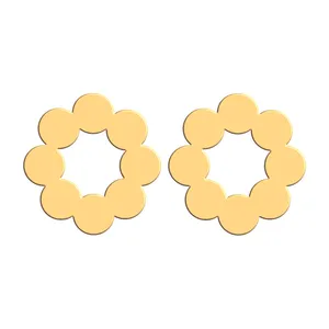 گوشواره طلا 18 عیار زنانه فرشته مدل گل WEL-000186