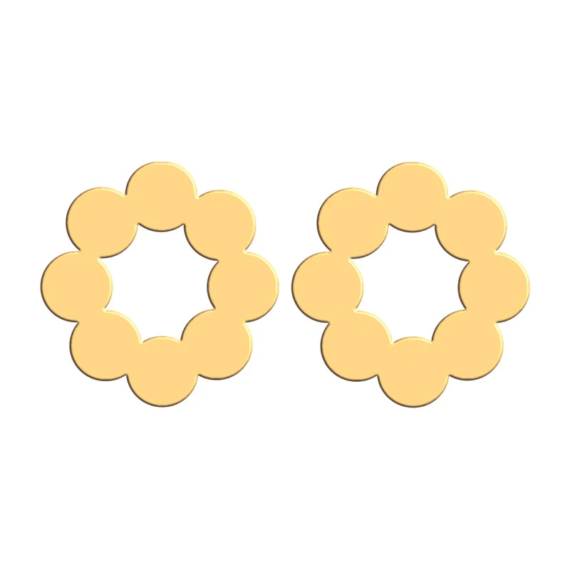 گوشواره طلا 18 عیار زنانه فرشته مدل گل WEL-000186
