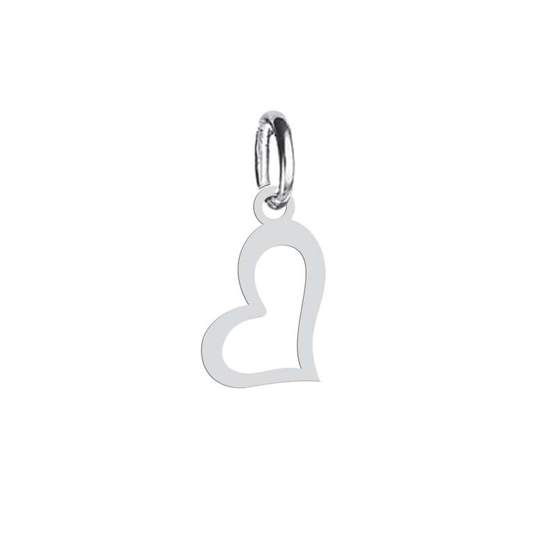 آویز گردنبند نقره هایکا طرح قلب مدل n.ha-908