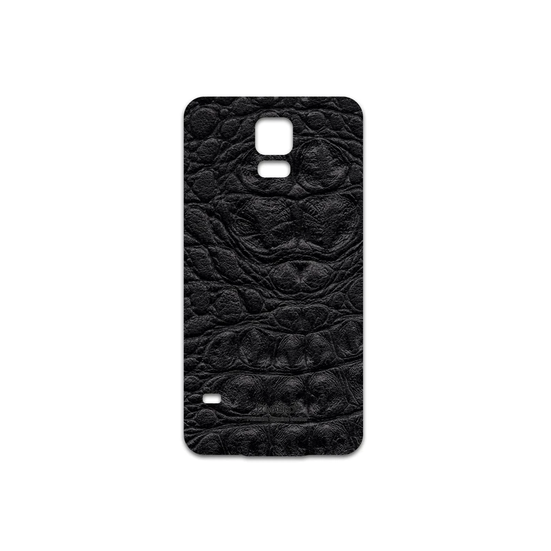 برچسب پوششی ماهوت مدل Black-Crocodile-Leather مناسب برای گوشی موبایل سامسونگ Galaxy S5