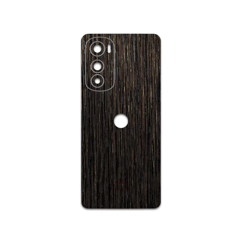 برچسب پوششی ماهوت مدل Dark-Gold-Stripes-Wood مناسب برای گوشی موبایل موتورولا Edge 30