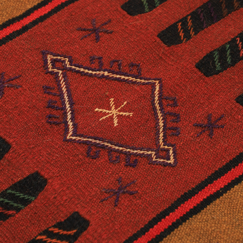 گلیم دستبافت مدل سفره کردی کد 40204116