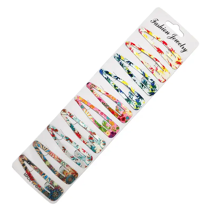 گیره مو زنانه مدل استوایی کد SNG256-4 مجموعه 10 عددی