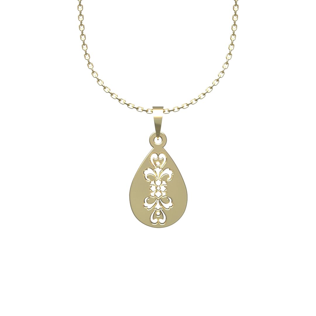 گردنبند طلا 18 عیار زنانه مدوپد مدل هندسی کد X2-1-1197 -  - 7