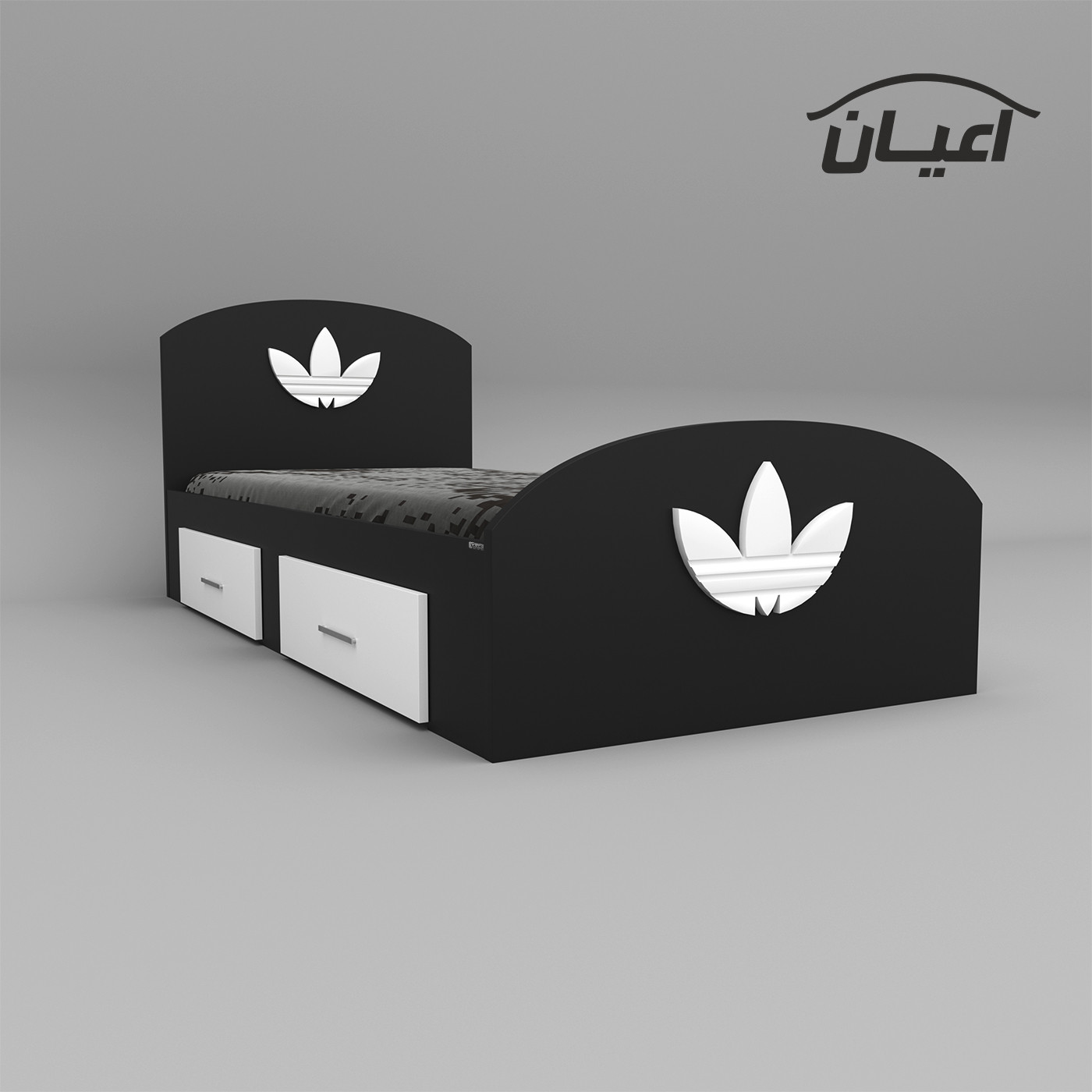 تخت خواب یک نفره اعیان مدل FH461 طرح اسپرت سایز 200×90 سانتی متر