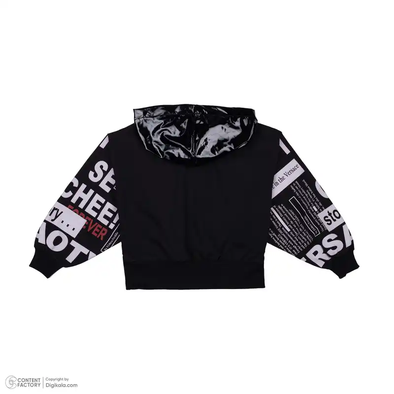 هودی کراپ زنانه مدل 9520 رنگ مشکی