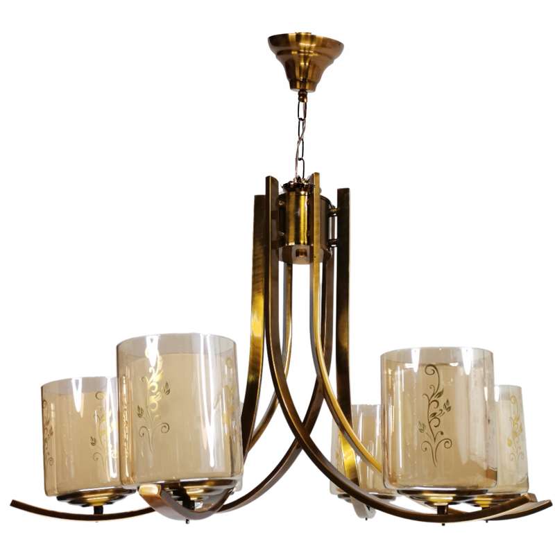 لوستر 6 شعله مدل پیچ