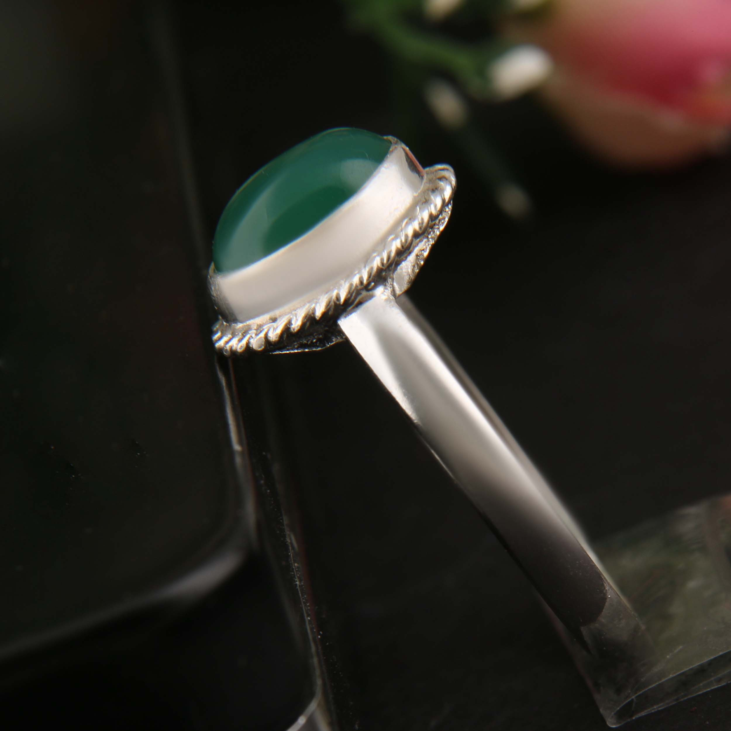 انگشتر نقره زنانه بازرگانی میلادی مدل عقیق کد  AW_650