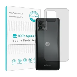 Transparent Rockspace HyGEL phone back protector suitable for Motorola Moto G72 mobile phone