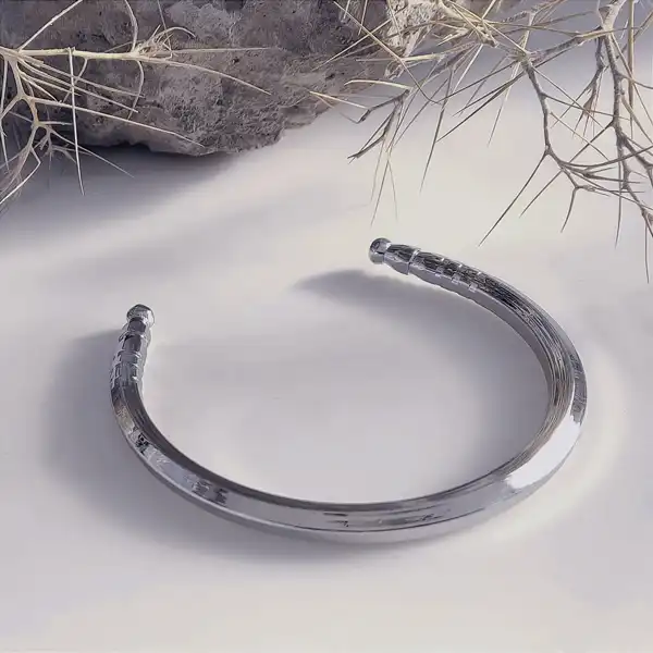 النگو زنانه مدل مفتولی خلخال شیاردار کد JW551.1