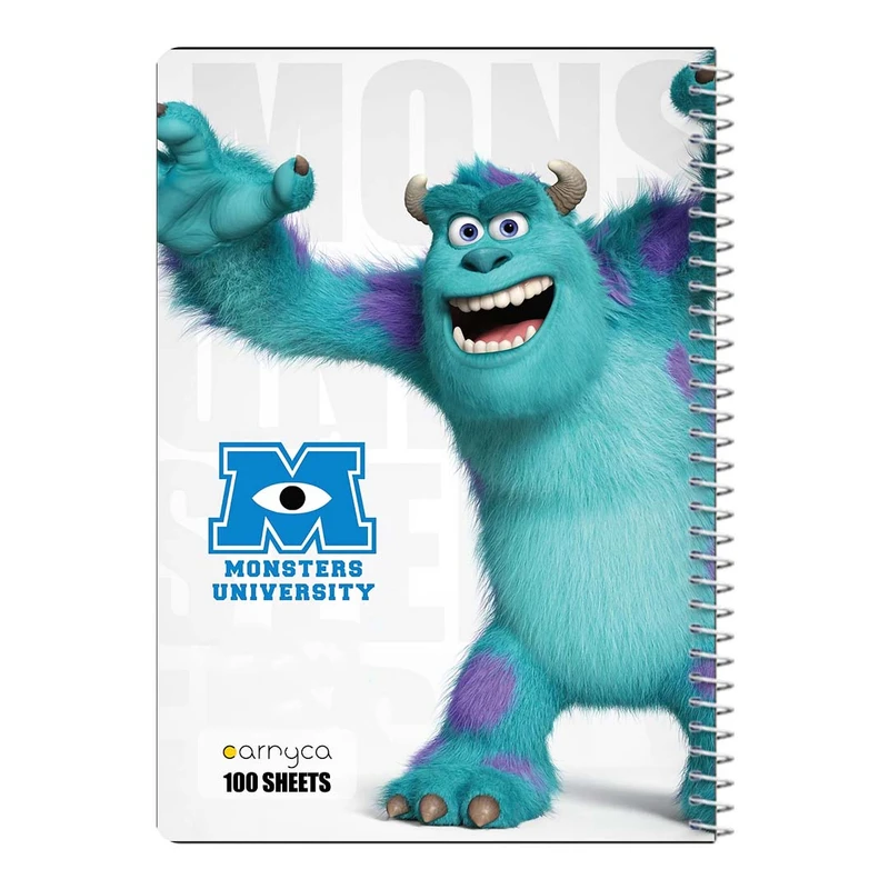 دفتر مشق 100 برگ سیمی کارنیکا طرح کارخانه هیولاها Monsters کد 52858