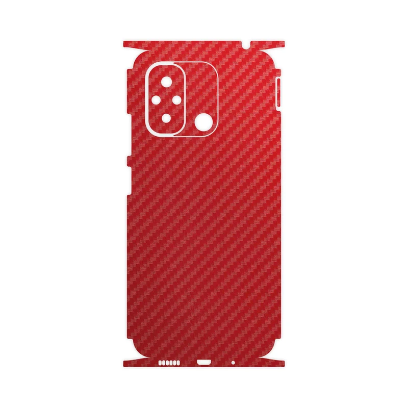 برچسب پوششی ماهوت مدل Red-Fiber-FullSkin مناسب برای گوشی موبایل شیائومی Redmi 12C