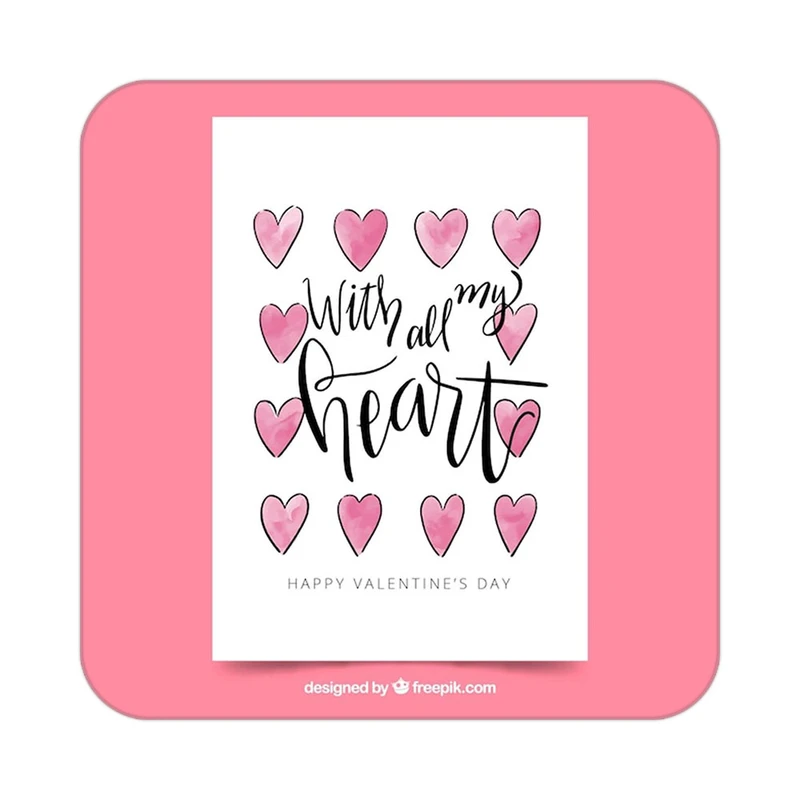 زیر لیوانی کاکتی طرح عاشقانه مدل mp38085