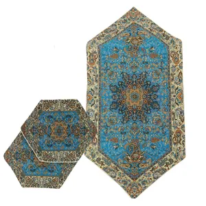 ست سه تکه رومیزی ترمه مدل t03