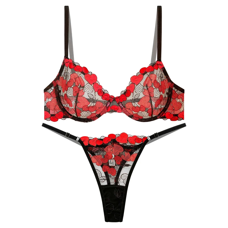 ست شورت و سوتین زنانه نوشه پوش مدل توری کد 88822