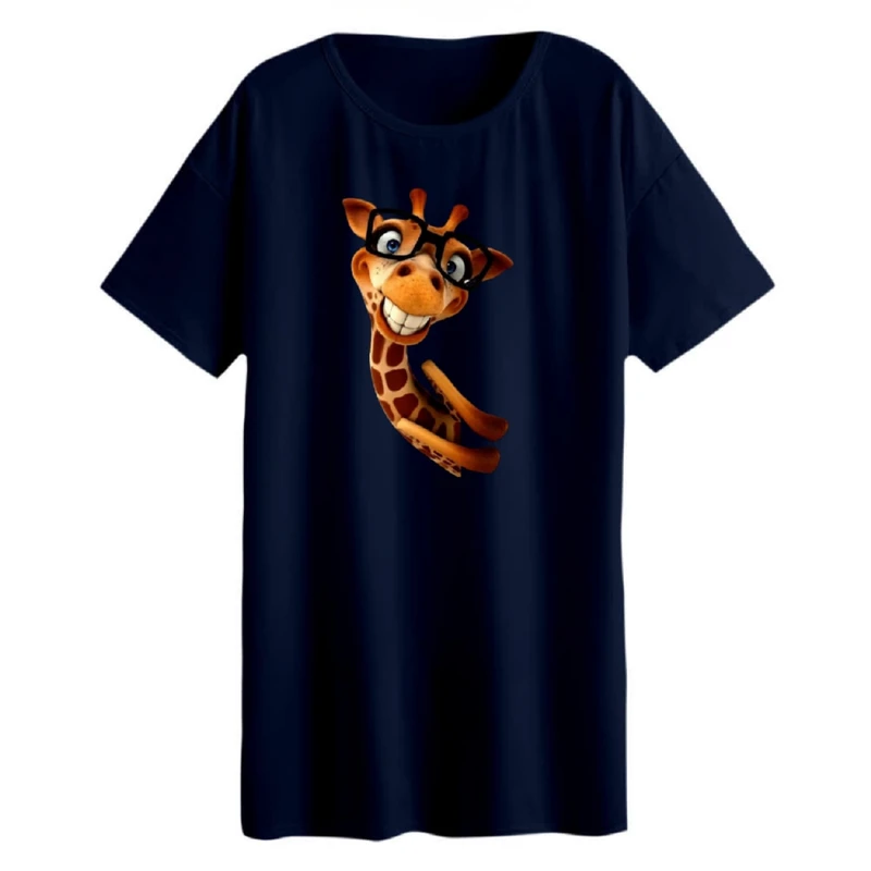 تی شرت لانگ زنانه مدل زرافه