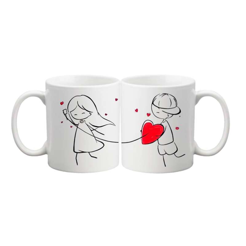 ماگ طرح عاشقانه کد14 بسته 2 عددی