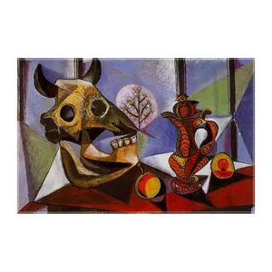 کاغذ کادو ترمه طراحان ایده مدل طبیعت بی جان با جمجمه گاو از پیکاسو کد art0326