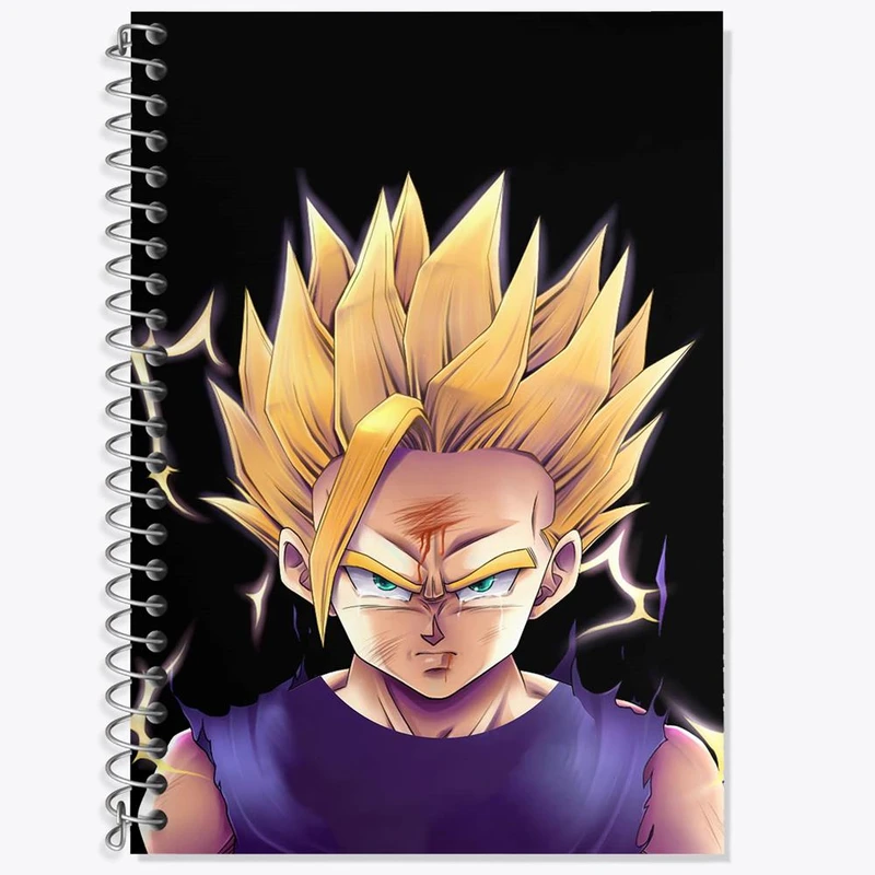 دفتر زبان 50 برگ خندالو مدل دو خط طرح انیمه دراگون بال Dragon Ball کد 12051