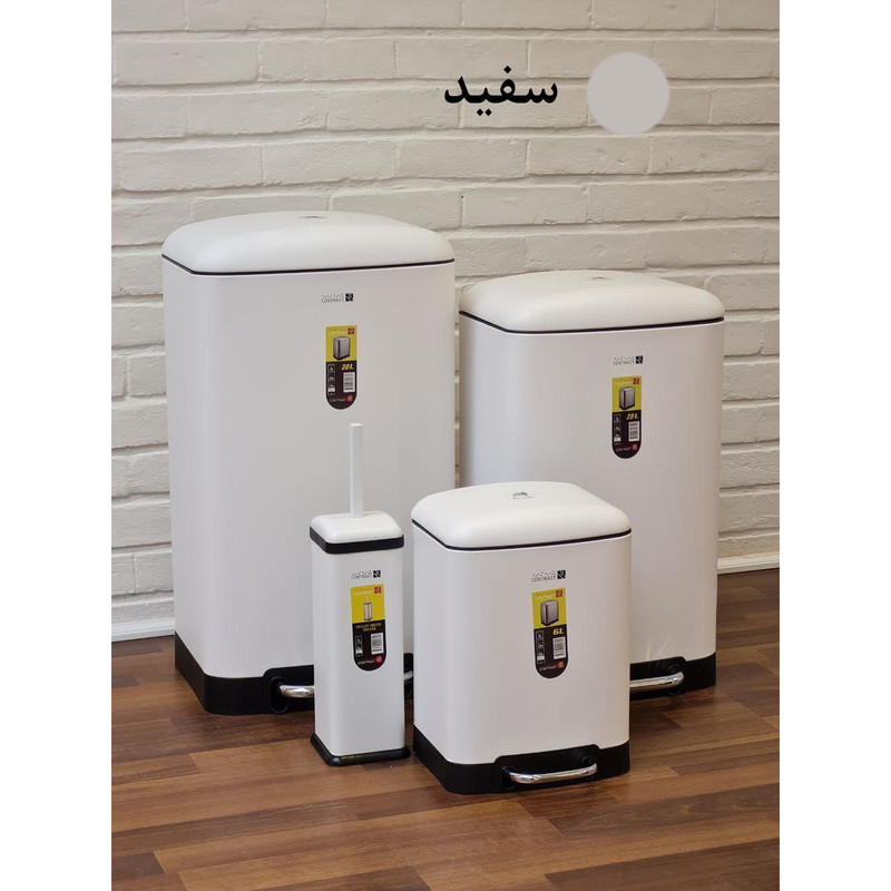 سطل زباله پدالی کنتراست مدل فلت 05 کد 12L