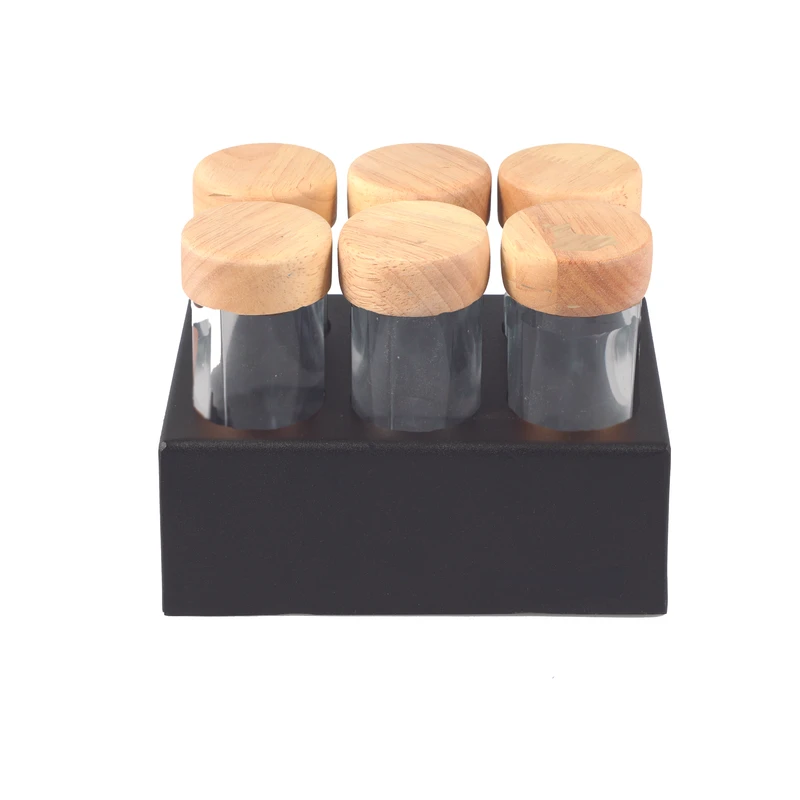 ست جا ادویه 6 پارچه کد V1-100 به همراه استند