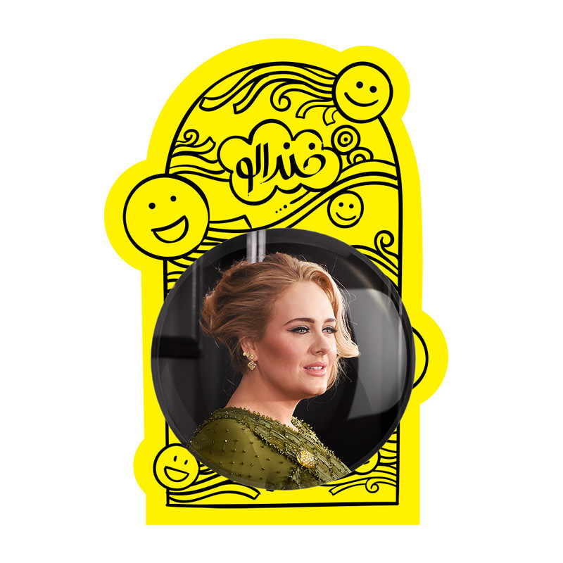 آینه جیبی خندالو طرح ادل Adele مدل تاشو کد 18997